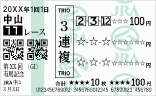 的中馬券例 3連複の画像