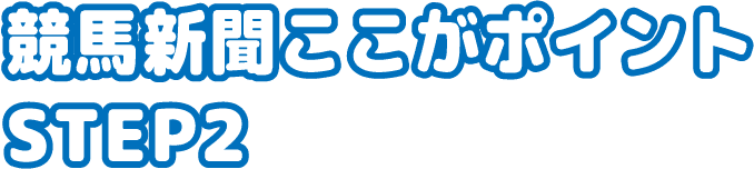 競⾺新聞ここがポイントSTEP2