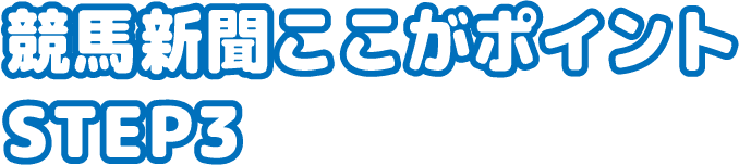 競⾺新聞ここがポイントSTEP3