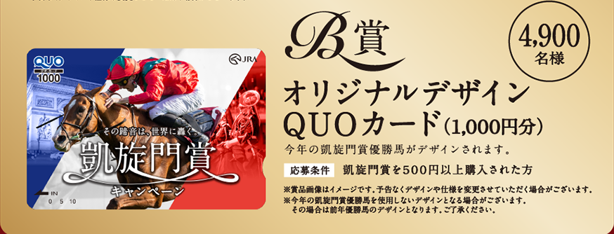 B賞オリジナルデザインQUOカード(1,000円分)