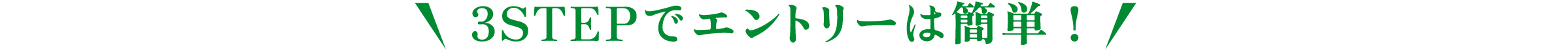 3STEPでエントリーは簡単！